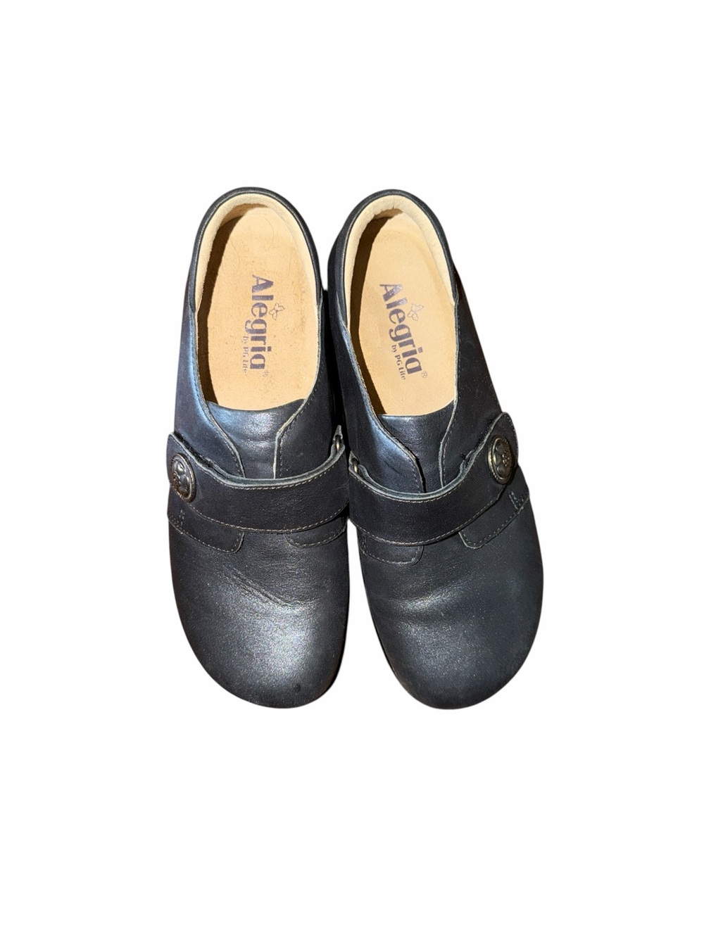 Alegria Blue Slip-On Comfort Shoes Size 39